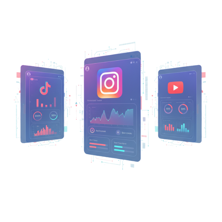 ScrollDecoded analytics dashboard showing social media insights